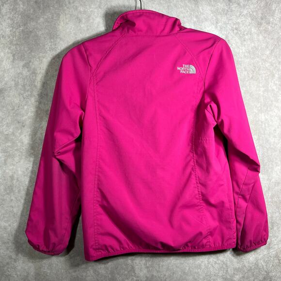 The North Face Jacket Girls Large 14/16 Pink Fleece Lining Zip Up Outdoor Travel - Picture 8 of 16